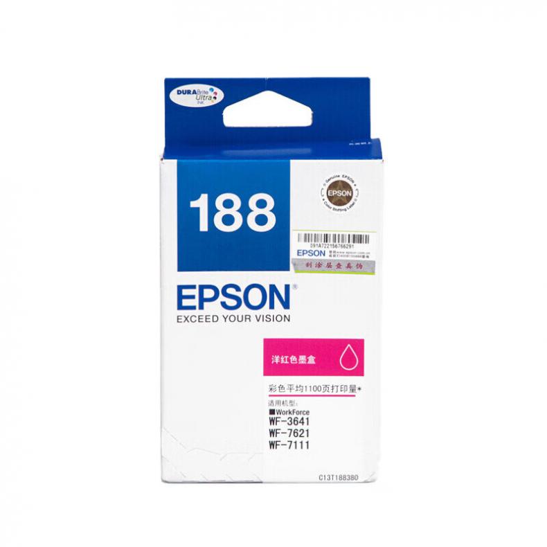 爱普生（EPSON） T1883 墨盒 1100页（单位：个） 适用于WF-3641/7111/7621/7218/7728 红色