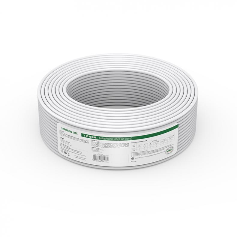 绿联（UGREEN） 80103 2芯纯铜电话线 100米/卷（单位：卷）