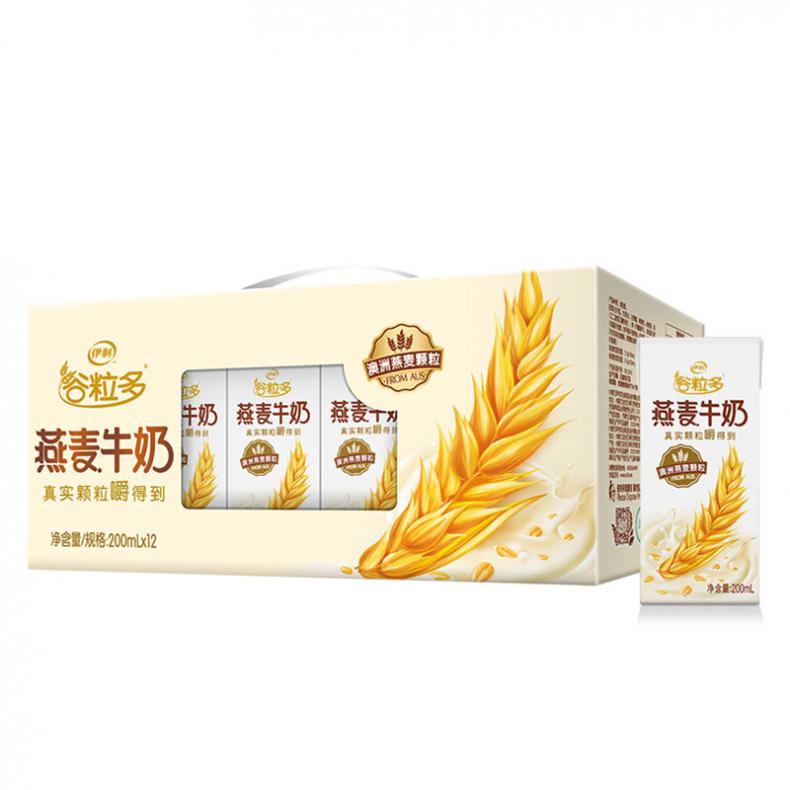 伊利（YILI） 谷粒多 燕麦牛奶 200mL/盒 12盒/箱（单位：箱）