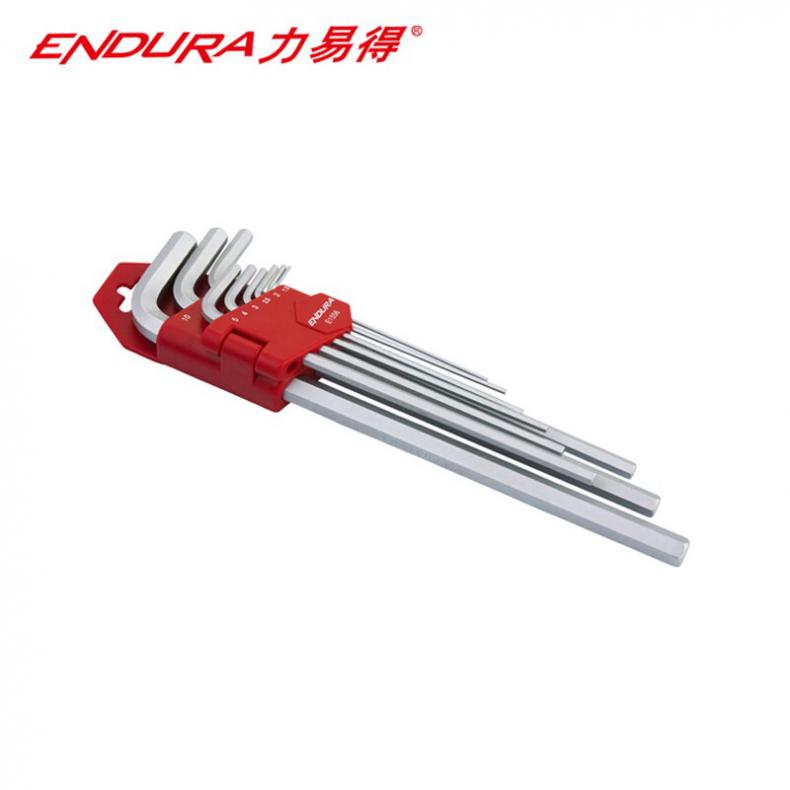 力易得(ENDURA) E1556 公制加长平头内六角扳手 9件（单位：套）