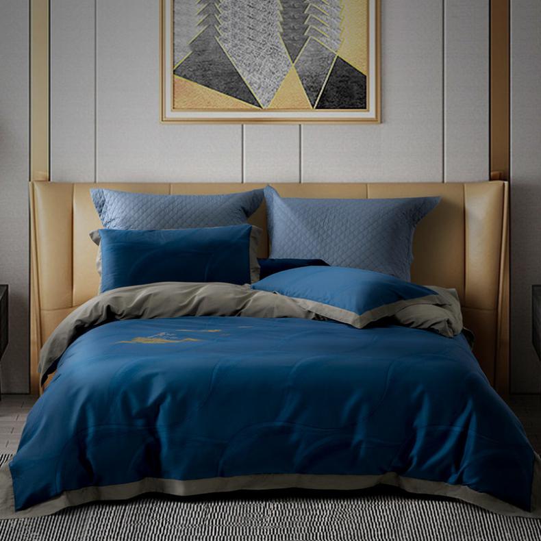 水星家纺 月下轻歌 60S长绒棉贡缎抗菌四件套 抗菌 被套220*240cm（单位：套）