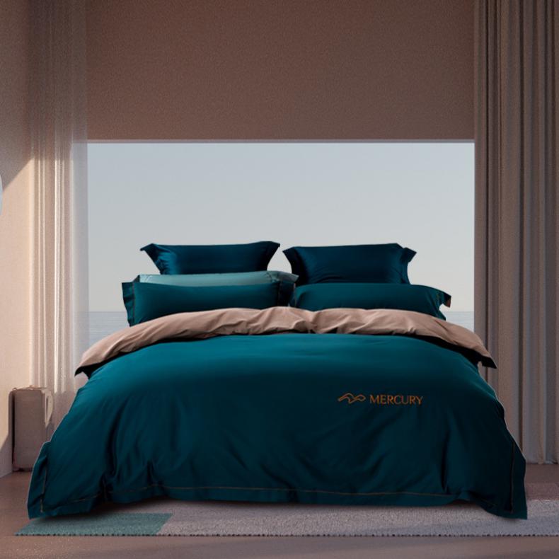 水星家纺 菲尔丝 长绒棉贡缎四件套 被套220*240cm（单位：套）