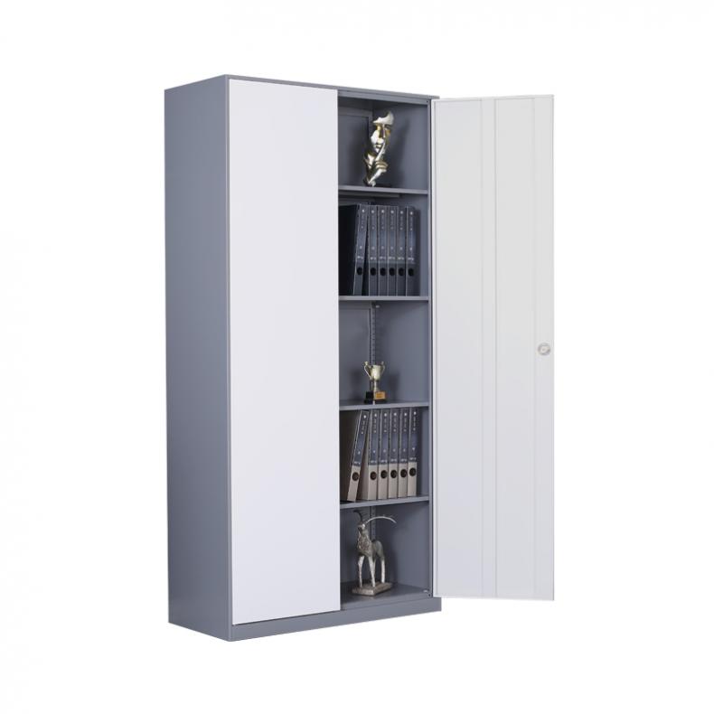 悦山（YUESHAN） YSOA1fo04-06HTB 灰框白门对开文件柜 900*400*1850mm（单位：组） 灰白色