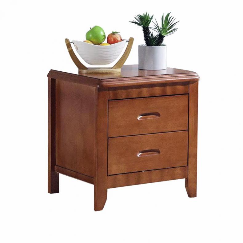 悦山（YUESHAN） 简约中式 卧室床头柜 500*450*500mm（单位：个） 胡桃木色