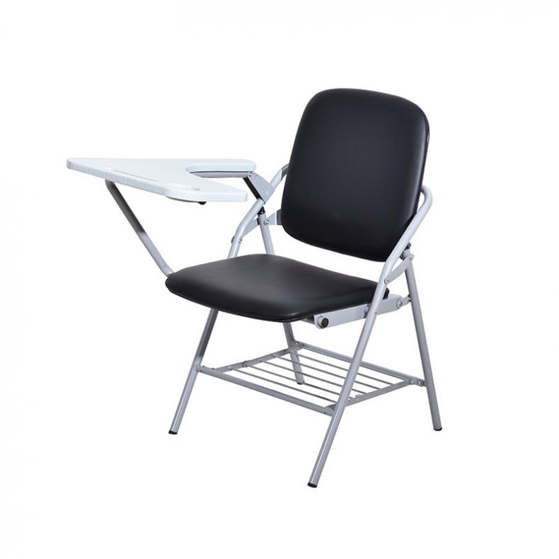 悦山（YUESHAN） YSOC4BLB208-05-06PU 现代简约办公椅 475*590*820mm（单位：张） 带写字板+置物层 黑色