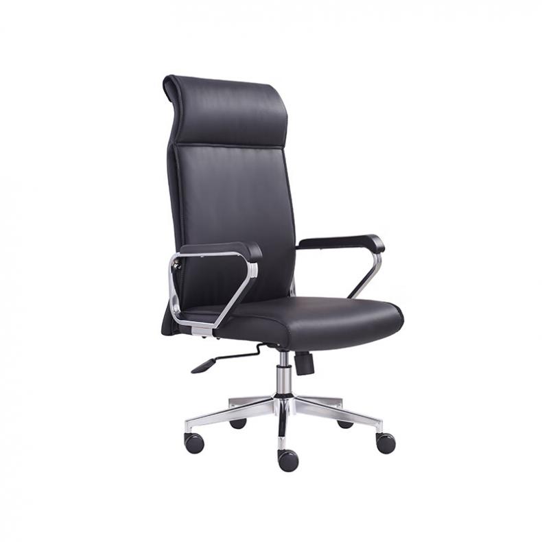 悦山（YUESHAN） YSOC1HS864-1AXP 五星脚转椅 A款 610*630*1170-1250mm（单位：张） 西皮 黑色