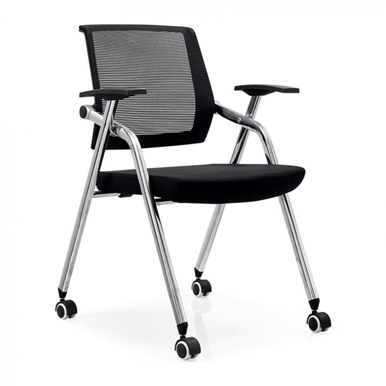 悦山（YUESHAN） YSOC3LJ-83BW 折叠会议椅网布椅 550*620*840mm（单位：张） 滑轮脚 黑色