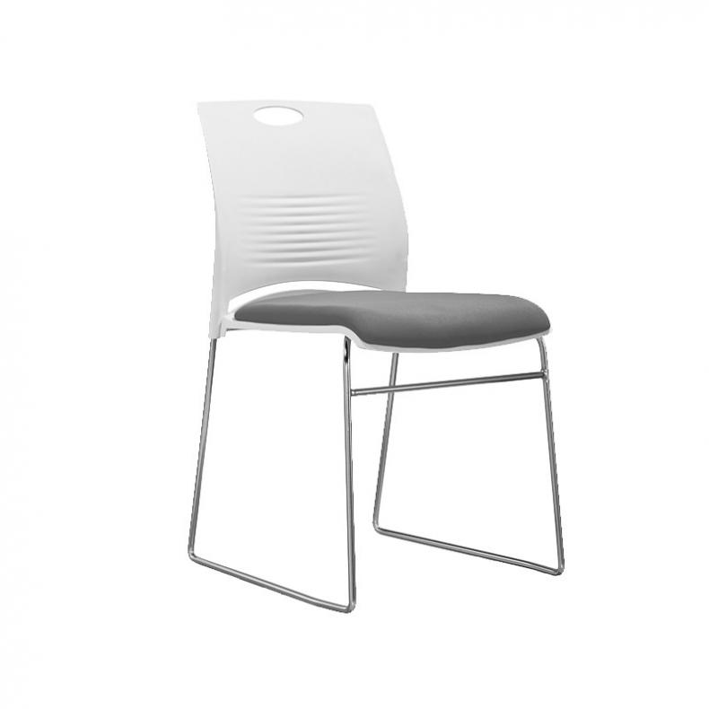 悦山（YUESHAN） YSOC3LJ-100CSLGY 办公椅 430*400*780mm（单位：张） 带灰色软垫 白色