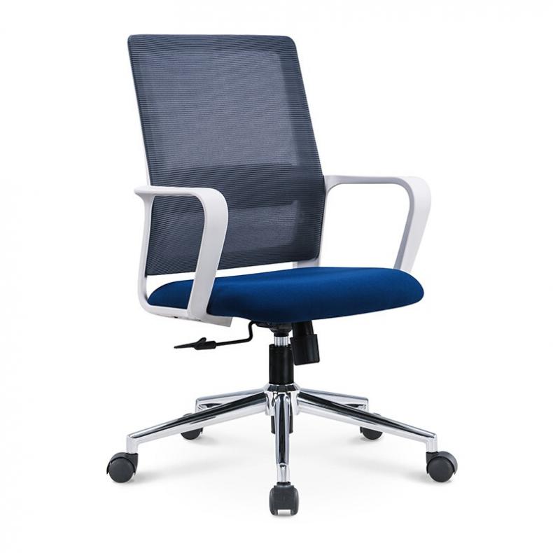 悦山（YUESHAN） YSOC1U-030B-BSW 休闲透气职员椅转椅 590*650*935-1005mm（单位：张） 灰背蓝坐