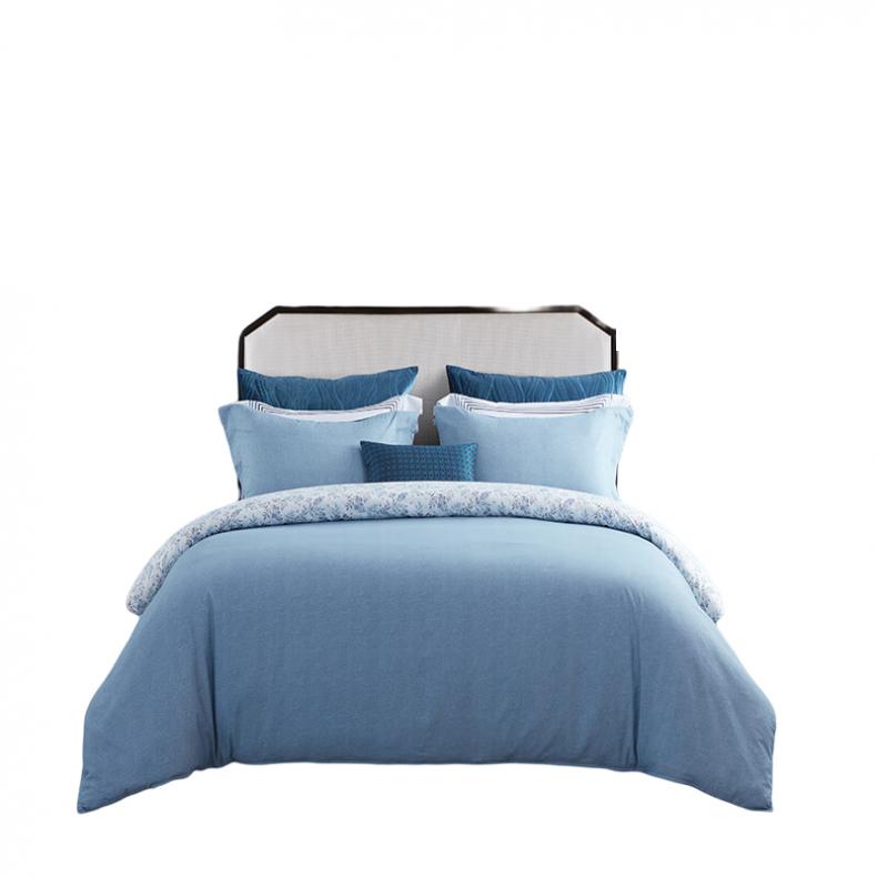 梦洁家纺 1010189057 纯棉印花四件套 微风 被套200*230cm/床单230*235cm/枕套50*70cm*2 （单位：套）  