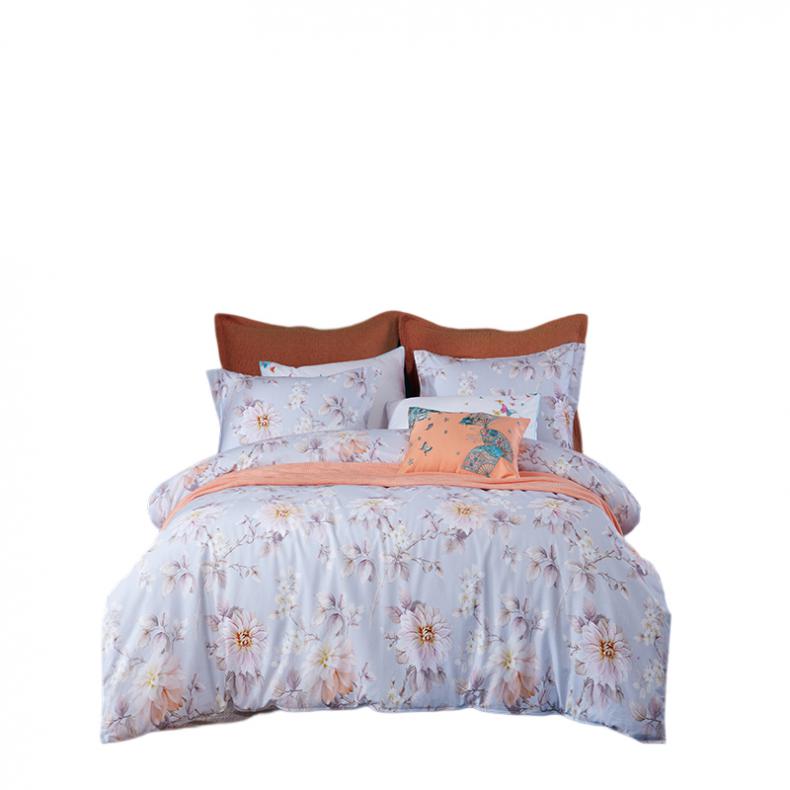 梦洁家纺 1010189058 纯棉印花四件套 花舞悠然 被套200*230cm/床单230*235cm/枕套50*70cm*2 （单位：套）  
