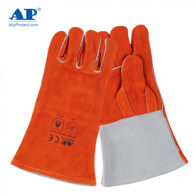 友盟（AP） AP-0328 直指烧焊手套 M 长35CM（单位：副） 锈橙色