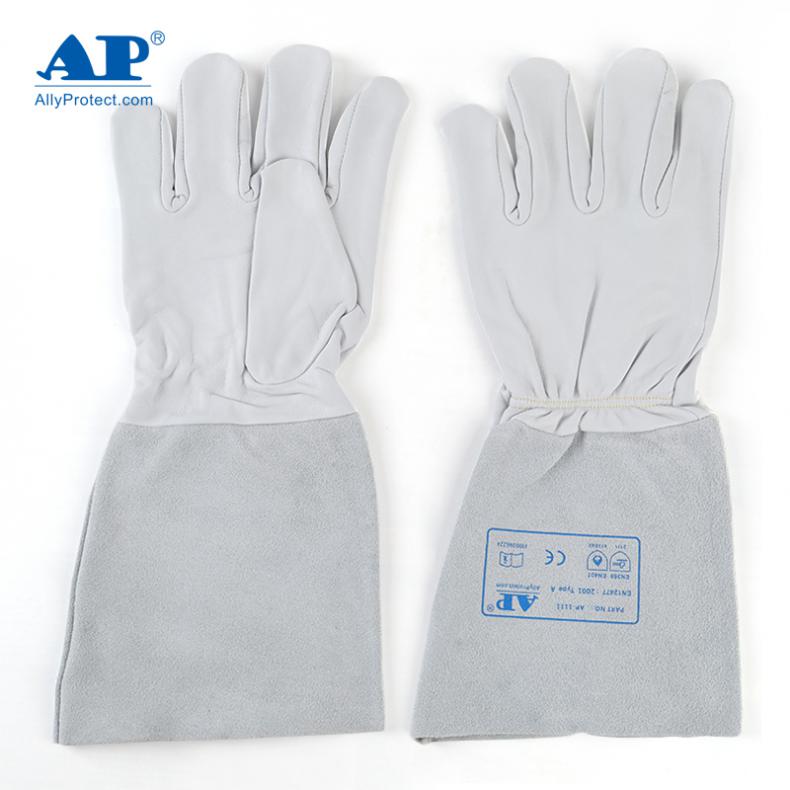 友盟（AP） AP-1111 上等羊青硬袖TIG手套 M码 长35CM（单位：副）