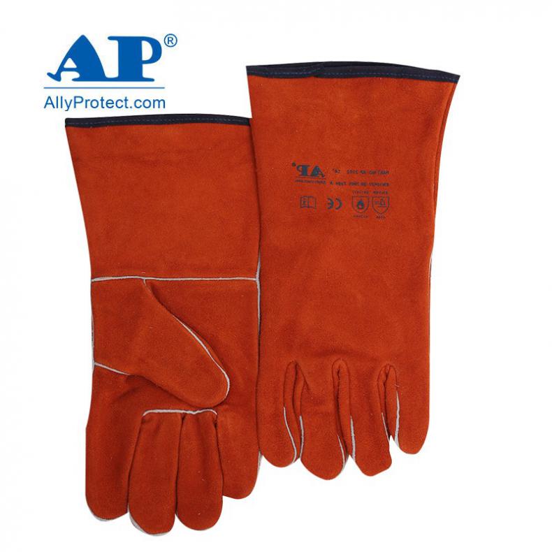 友盟（AP） AP-2102 烧焊手套 XL 长35CM（单位：副） 锈橙色