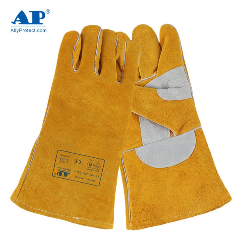 友盟（AP） AP-2202 护掌烧焊手套 L 长35CM（单位：副） 金黄色