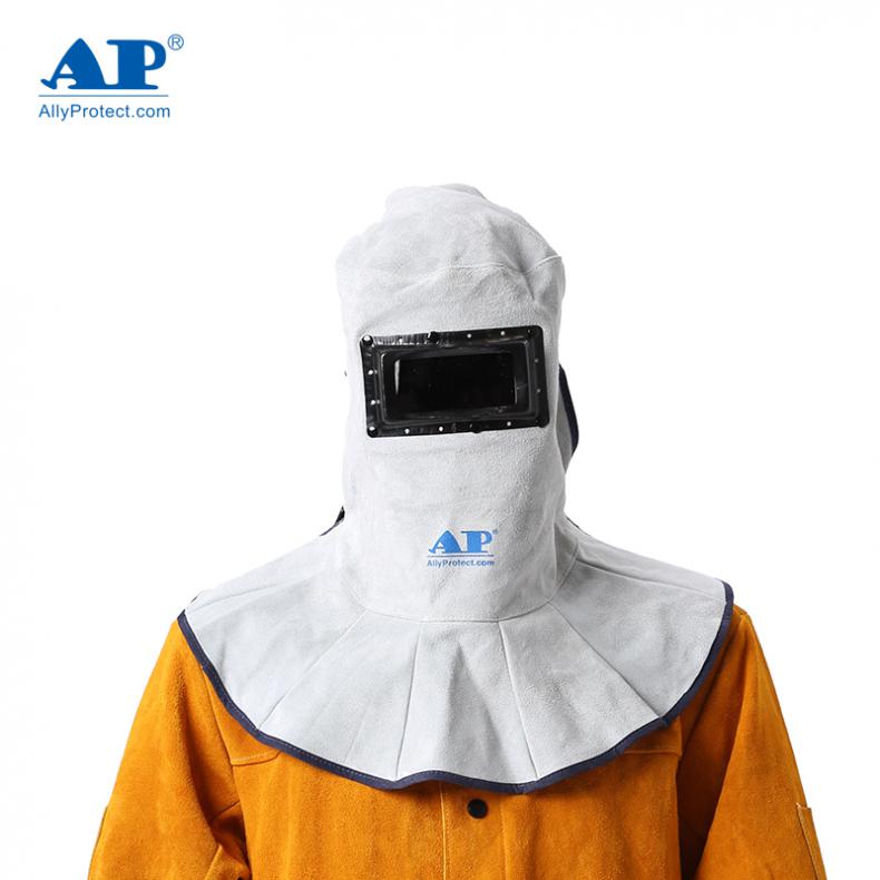 友盟（AP） AP-3002 牛皮翻盖电焊头罩 39*50cm（单位：个） 原色