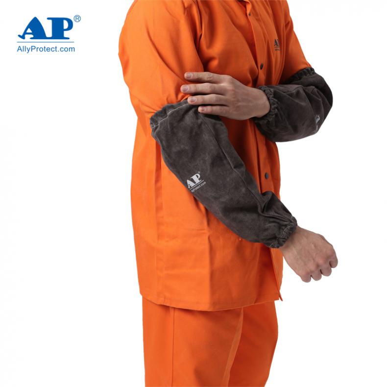 友盟（AP） AP-9101 牛二层薄芯皮全皮手袖 长40cm（单位：副） 炭啡色