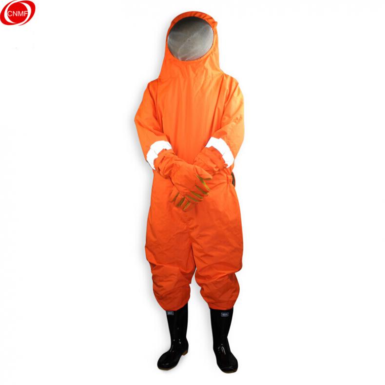 谋福（CNMF） 1065 全封闭连体式不锈钢大面罩防蜂服 靴码42码（单位：件） 橘红色