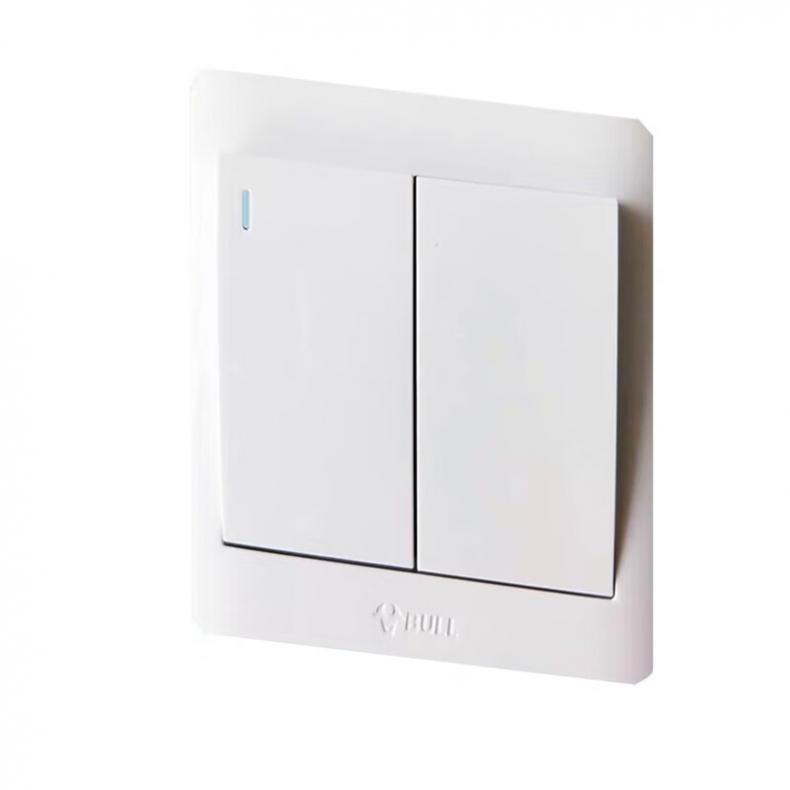 公牛（BULL） G32K211 单极带荧光开关面板 86型 二位开关（单位：个） 白色