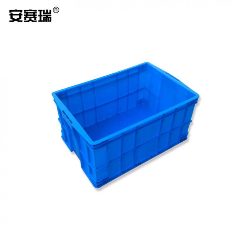 安赛瑞 10104 加厚塑料物流周转箱 640*430*310mm（单位：个） 蓝色