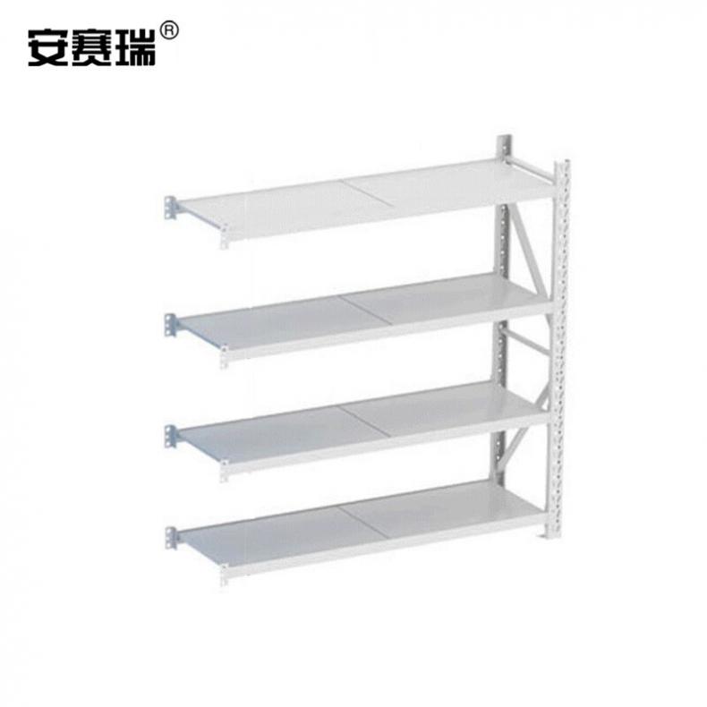 安赛瑞 13322 钢制四层仓储货架 副架 120*40*200cm（单位：组） 白色