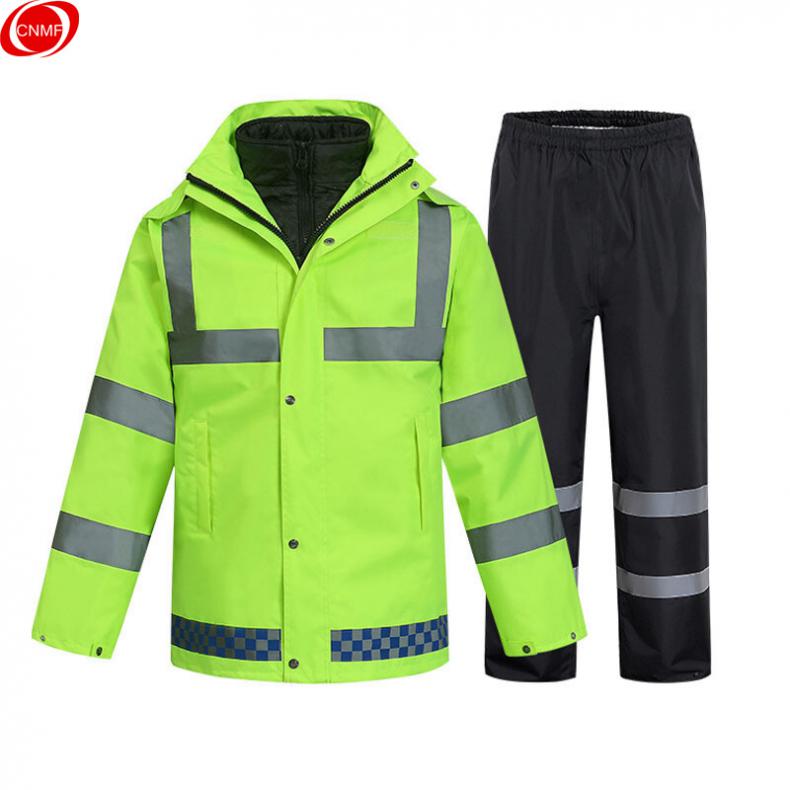 谋福(CNMF) 80142 反光雨衣套装 XL（单位：套） 荧光绿