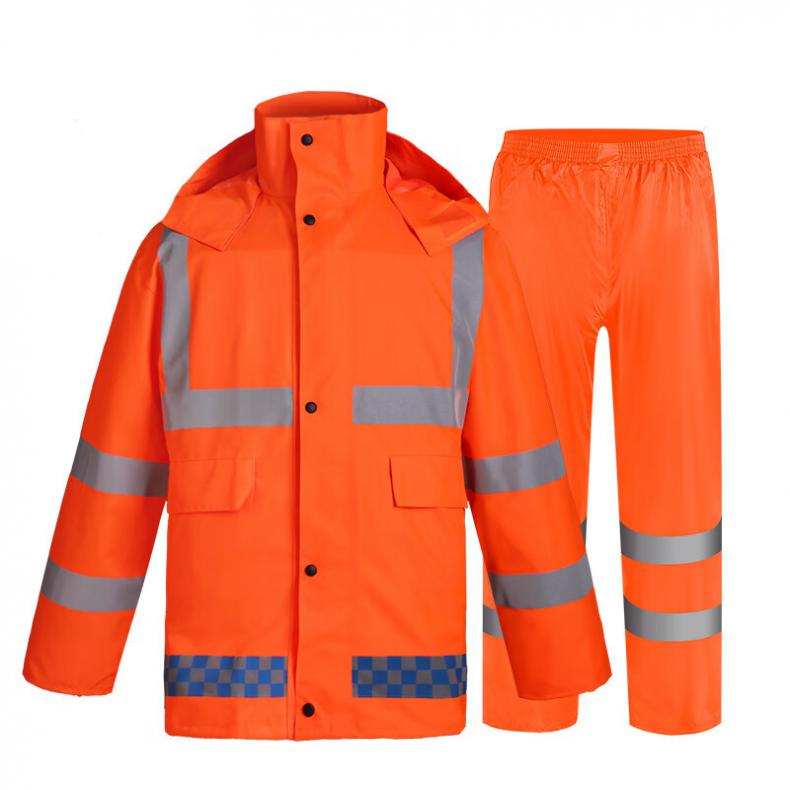 禹顺 H16 分体雨衣套装 XXXXL（单位：套） 荧光橙