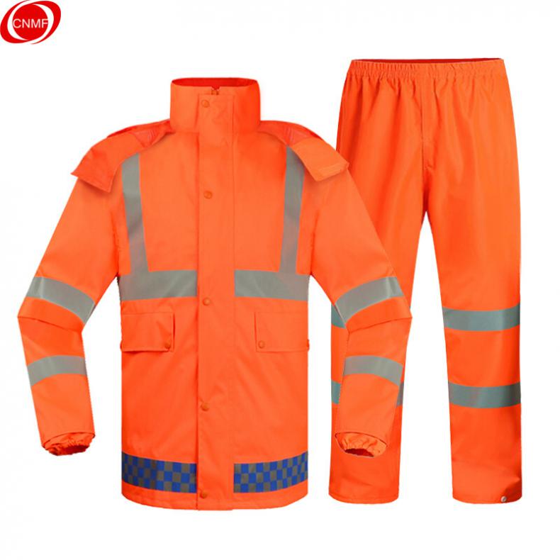 谋福(CNMF) 9295 分体雨衣套装 XXXXL（单位：套） 可定制 荧光桔