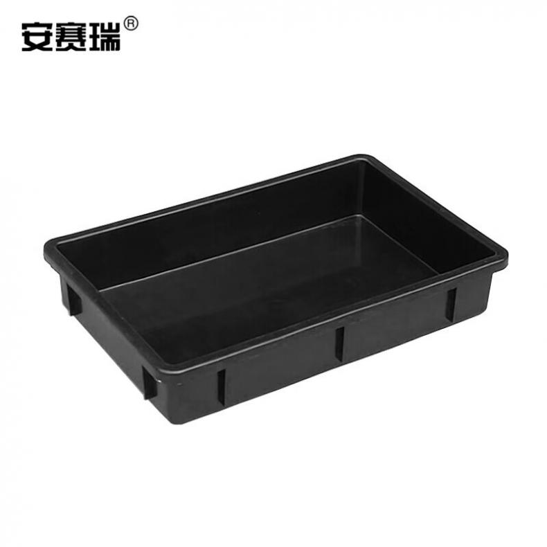 安赛瑞 16346 加厚塑料方盘 375*250*65mm（单位：个） 黑色