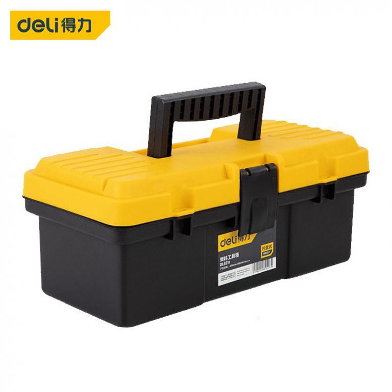 得力（deli） DL6211 塑料工具箱 12寸（单位：个） 黄黑