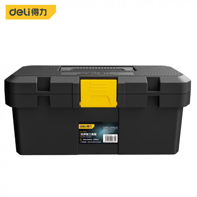 得力（deli） DL432912 抗摔型工具箱 12寸（单位：个） 黄黑
