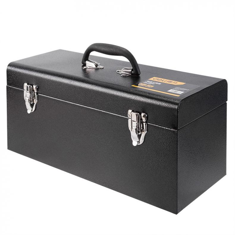 得力（deli） DL-TX017 铁盒工具箱 17寸（单位：个） 黑色