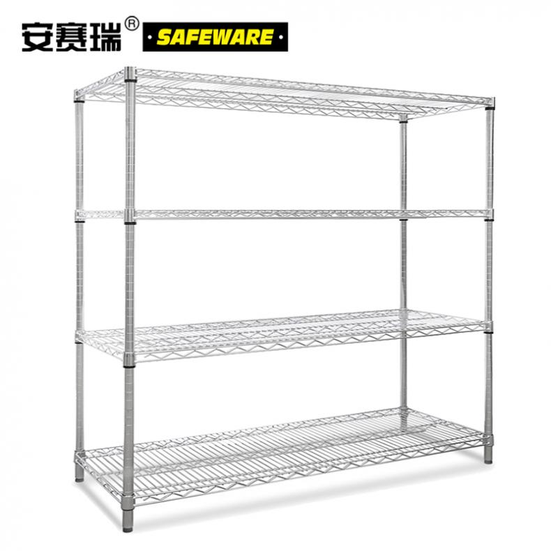 安赛瑞 26243 4层线网货架 106*60.9*180cm（单位：个） 不锈钢色