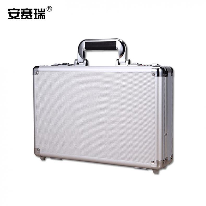 安赛瑞 28472 手提式密码工具箱 填充棉 42*32*14cm（单位：个） 银色
