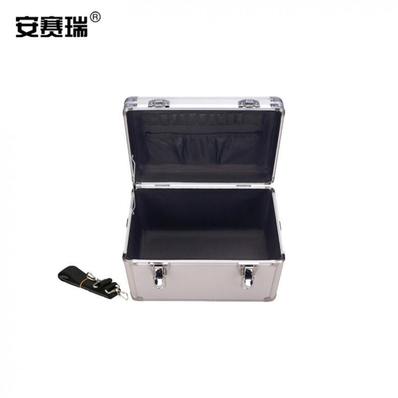 安赛瑞 28482 铝合金工具箱 空箱 34*22*22cm（单位：个） 带肩带 银色