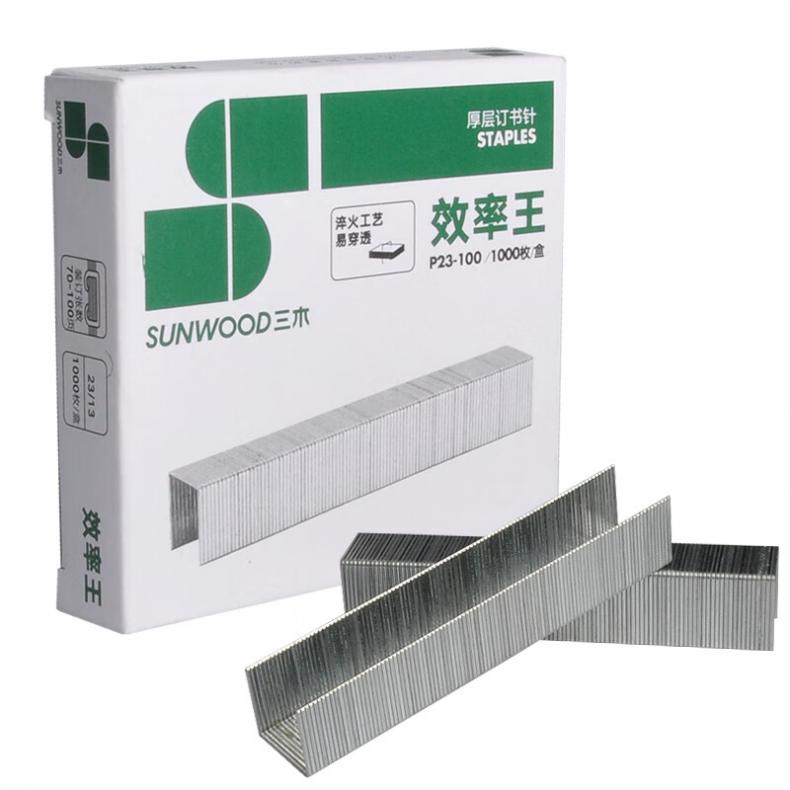 三木（SUNWOOD） P23-100 厚层订书针 23/13 1000枚/盒 10盒/条 （单位：条）