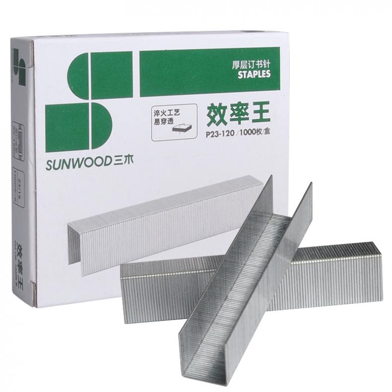 三木（SUNWOOD） P23-120 厚层订书针 23/15 1000枚/盒 10盒/条 （单位：条）  
