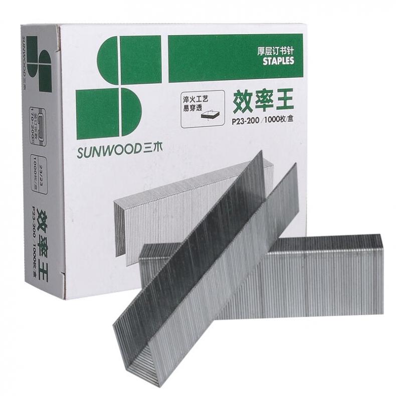 三木（SUNWOOD） P23-200 厚层订书针 1000枚/盒 10盒/条 （单位：条）  