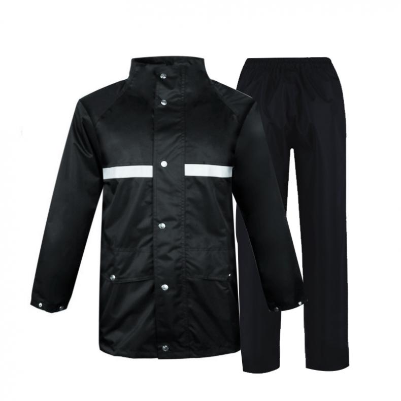 禹顺 户外制式 交通警示分体式雨衣套装 4XL 185cm（单位：套） 黑色