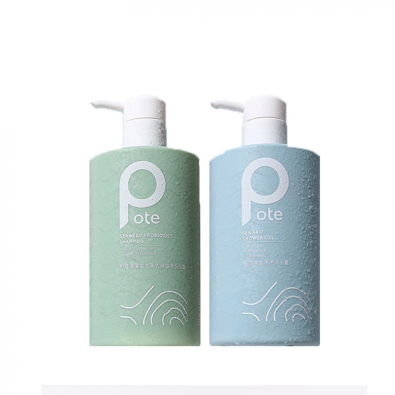 柏缇（POTE） 海盐净透+海藻益生菌 沐浴洗发套装 475ml+475ml（单位：套）