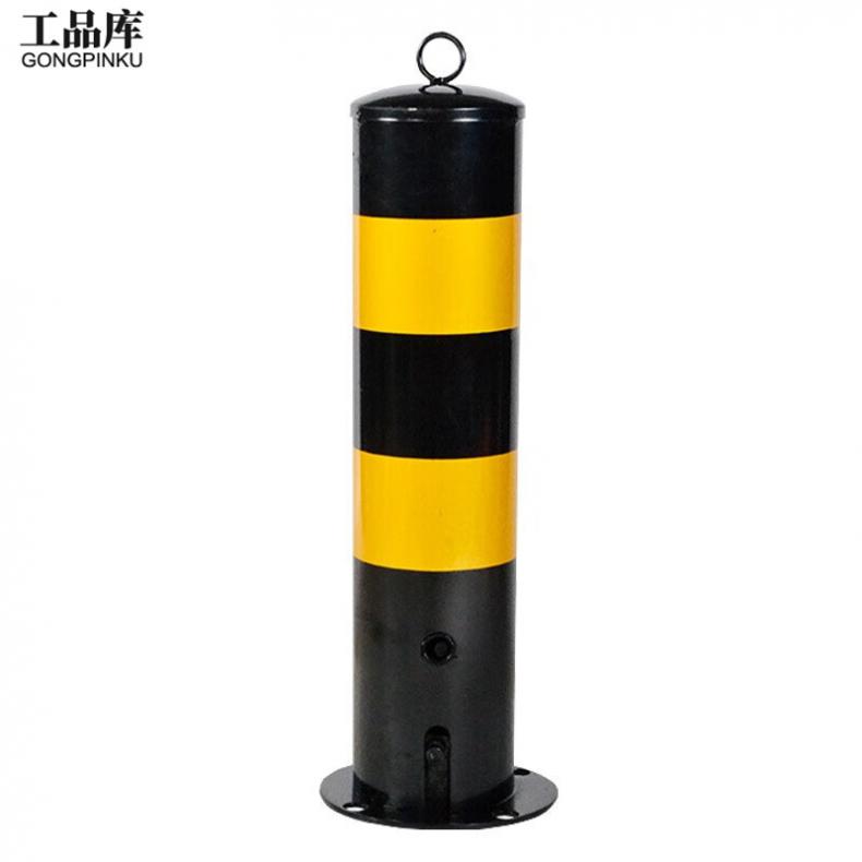 工品库（GONGPINKU） 内锁款 可拆卸活动钢管警示柱 114*500*0.8mm（单位：个） 黑黄带环