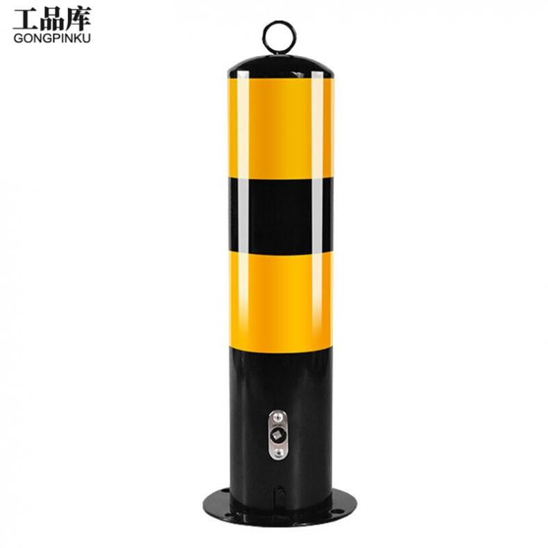 工品库（GONGPINKU） 内锁款 可拆卸活动钢管警示柱 114*500*2.0mm（单位：个） 黑黄带环