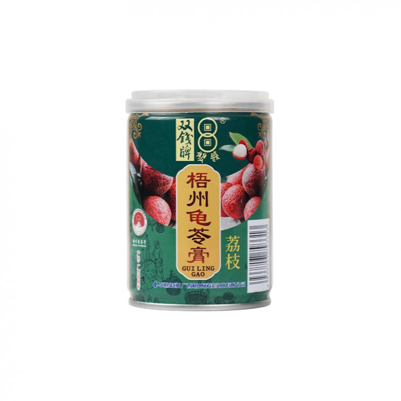 双钱 荔枝味 龟苓膏易拉罐装礼盒 250g/罐 12罐/盒 （单位：盒）  