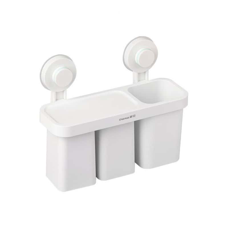 茶花（CHAHUA） 255012 卡乐牙刷架 免打孔吸壁 （单位：个） 白色