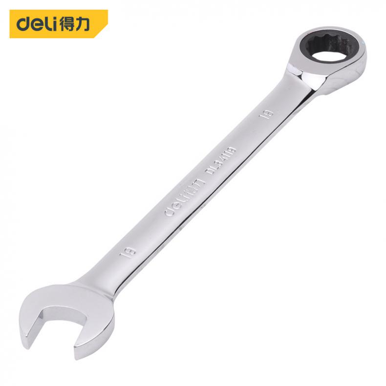 得力（deli） DL34119 镜面两用棘轮快扳手 19mm（单位：把）