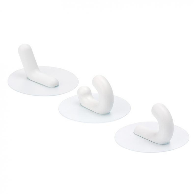 茶花（CHAHUA） 121012 字母无痕粘钩 3个/组 （单位：组） 白色