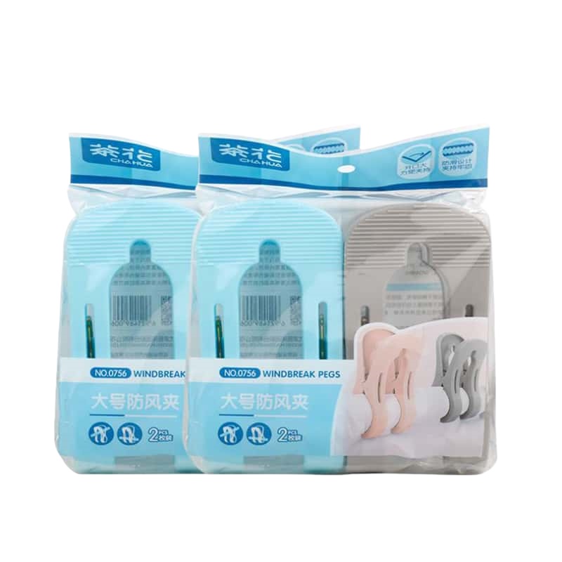 茶花（CHAHUA） 0756 大号防风夹 4只/组 （单位：组） 随机颜色