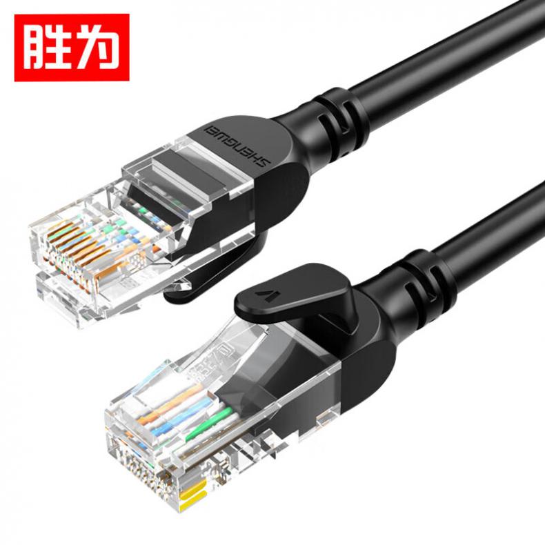 胜为（shengwei） WLC1010G 超五类百兆阻燃网络连接线 10米 （单位：根）  黑色