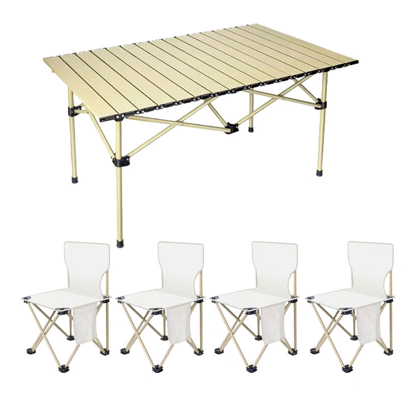 艾逸瑶选 HW-22996 畅享户外折叠桌椅套装 桌95*55*50CM/椅38*34*63CM （单位：套）  白色