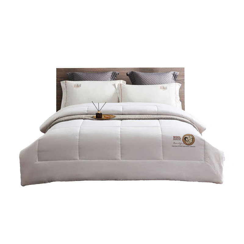 艾逸瑶选 JF-24135 圣玛丽澳洲羊毛轻奢冬被 200*230cm （单位：床）  白色